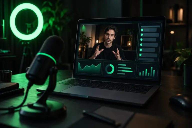 Computador com uma aula online ao vivo aberta