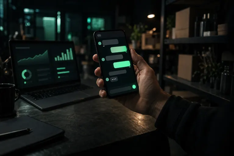 Empresário manda um pedido pelo celular e acompanha a entrega do agente no computador
