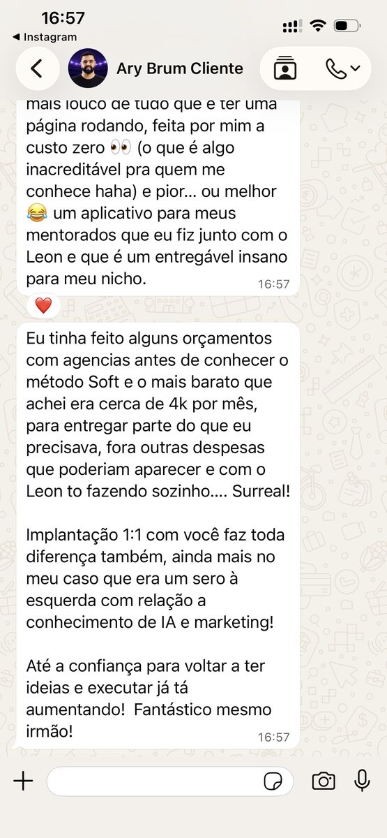 Depoimento de Ary Brum sobre custo